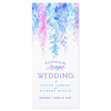 Bröllop viner med vattenfärg lila blå