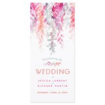 Bröllop viner som överlappar vattenfärgkornröd