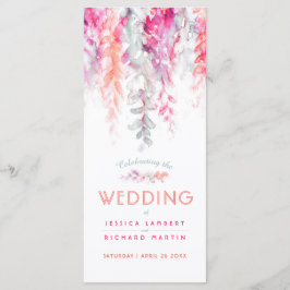 Bröllop viner som överlappar vattenfärgkornröd program