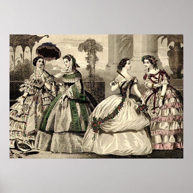 Bröllop Vintage Antique Bride Poster (Framsidan)