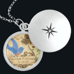 Bröllop Vintage Bluebird-årsjubileum Necklace Sterling Silver Halsband<br><div class="desc">Keepsakes Necklaces Välj antingen Silver Plated Ro Guld Avslutar eller Sterling silver Unik Personlig Anpassningsbar 1:a julgåva, Bröllopsfest keepsakes, Bröllopsfest favors, Bluebird bröllop-årsjubileum keepsaké, lovebird bröllop, turblåfågel bröllop, love birds, bröllop bröllop, dammiga blå bröllop, 25:e bröllop-årsdagen, Dusty blue bröllop-årsdagen håll Bröllopen för Bröllopsfest för färg för saknad - om du...</div>