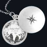 Bröllop Vintage Fåglar och blommor Årsdag Necklace Berlockhalsband<br><div class="desc">Keepsaké Necklaces Välj antingen Silver Plattat eller Sterling silver</div>