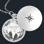 Bröllop Vintage Fåglar och blommor Årsdag Necklace Berlockhalsband<br><div class="desc">Keepsaké Necklaces Välj antingen Silver Plattat eller Sterling silver</div>