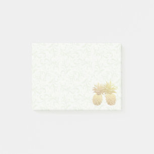 Bröllop Vintage Guld Ananas Parapskabel Papper Post-it Block