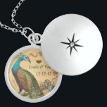 Bröllop Vintage Peacock-årsdagen för årsjubileum Sterling Silver Halsband<br><div class="desc">Bröllop Keepsaki Bröllopsfest Necklaces - om du vill ändra bakgrund färg - klicka på anpassa - klicka på redigera - välj sista verktyg i rullgardinsmenyn och välj från ett av de färger som visas eller ange din rgb-hex-kod för personligt bröllp färg- om du vill ändra teckensnittstecknet färg markerar du den...</div>