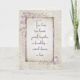 Bröllop Vintage Romantic Quote Kort