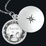 Bröllop Vintage Woodpeckers Årsdag Sterling Silver Halsband<br><div class="desc">Bröllop Keepsaki Bröllopsfest Necklaces - om du vill ändra bakgrund färg - klicka på anpassa - klicka på redigera - välj sista verktyg i rullgardinsmenyn och välj från ett av de färger som visas eller ange din rgb-hex-kod för personligt bröllp färg- om du vill ändra teckensnittstecknet färg markerar du den...</div>