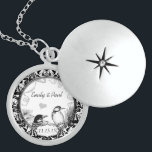 Bröllop Vintage Woodpeckers Årsdag Sterling Silver Halsband<br><div class="desc">Bröllop Keepsaki Bröllopsfest Necklaces - om du vill ändra bakgrund färg - klicka på anpassa - klicka på redigera - välj sista verktyg i rullgardinsmenyn och välj från ett av de färger som visas eller ange din rgb-hex-kod för personligt bröllp färg- om du vill ändra teckensnittstecknet färg markerar du den...</div>