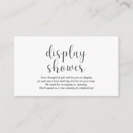 Bröllop Visning Shower, Minimal, Black, Tilläggskort