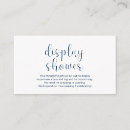 Bröllop Visning Shower, minimal, marinblått. Tilläggskort