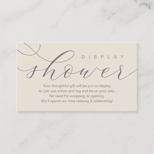 Bröllop Visning Shower, modern elegans, minimal Tilläggskort (Framsida)