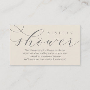 Bröllop Visning Shower, modern elegans, minimal Tilläggskort