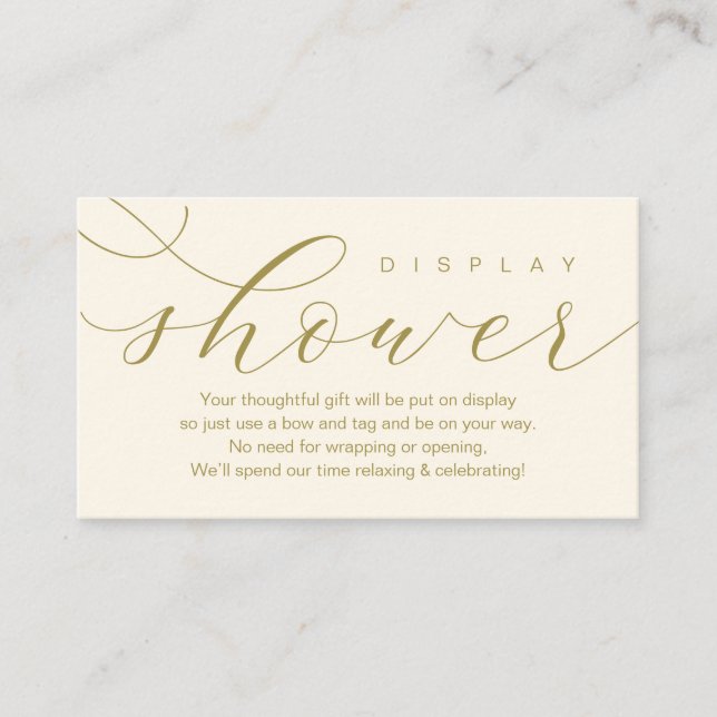 Bröllop Visning Shower, modern elegans, minimal Tilläggskort (Framsida)