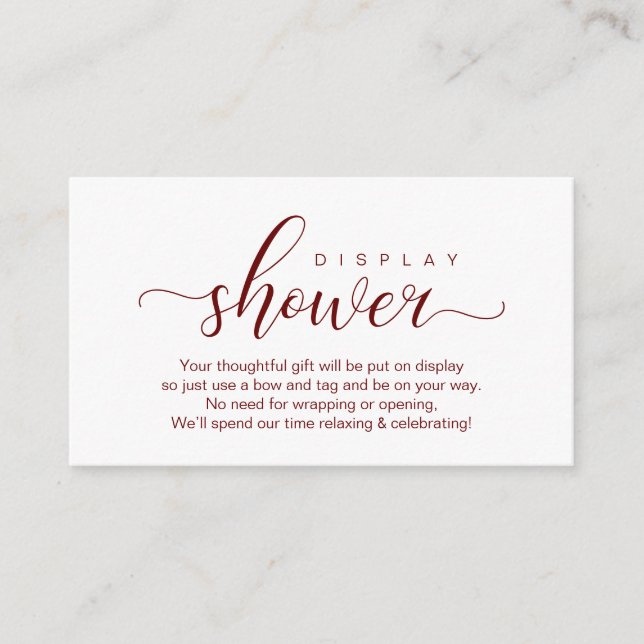 Bröllop Visning Shower, modern romsk Tilläggskort (Framsida)