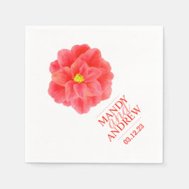 Bröllop-vita anpassningsbar av kamellia pappersservett