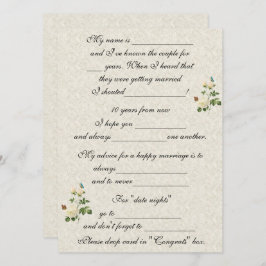 Bröllop, Vita Rosor, Äktenskapsråd Inbjudningar