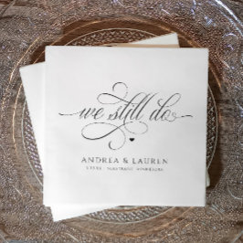 Bröllop Vow förnyar sitt arbete Pappersservett