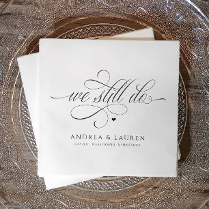 Bröllop Vow förnyar sitt arbete Pappersservett