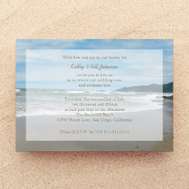Bröllop Vow Renewal av Beach Inbjudningar