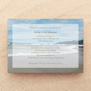 Bröllop Vow Renewal av Beach Inbjudningar