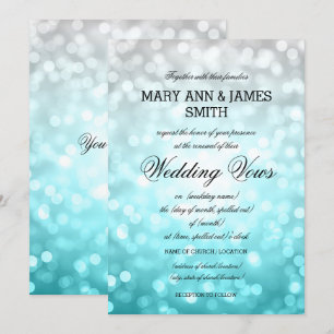 Bröllop Vow Renewal Beach Ombre Glitter Ljus Inbjudningar
