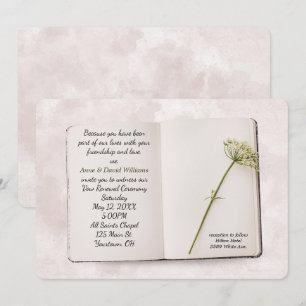 Bröllop Vow Renewal Bok Inbjudan