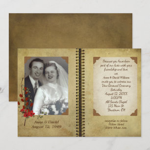 Bröllop Vow Renewal Bok Inbjudan
