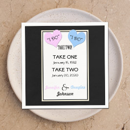 Bröllop Vow Renewal Papper Napkins Pappersservett