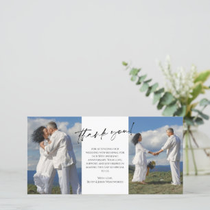 Bröllop Vow Renewal Photo Tack Kort