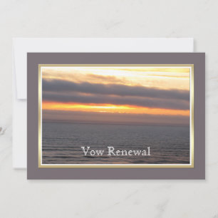 Bröllop Vow Renewal Sunset Inbjudningar