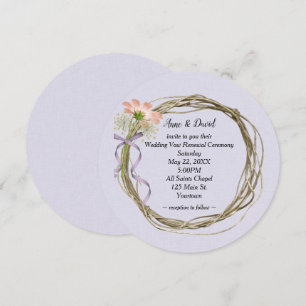 Bröllop Vow Renewal Wandeine Lavender Inbjudningar