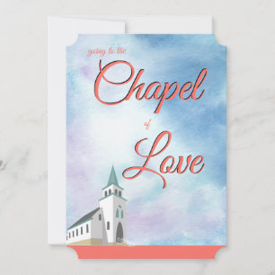 Bröllop Vows Coral Chapel of Kärlek Living Inbjudningar