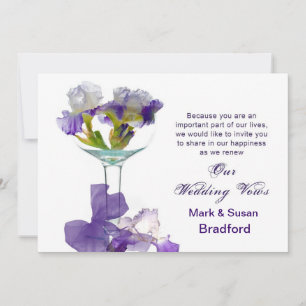 Bröllop Vows Renewal Investigations- Lila Iris Inbjudningar