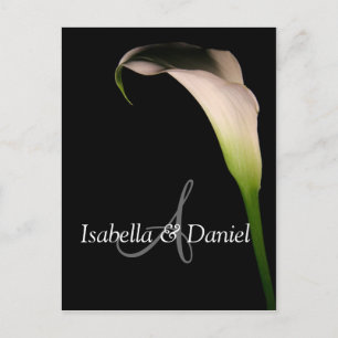 Bröllop vykort Calla Lily A Monogram