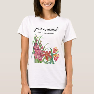 Bröllop Warm Färg Blommigt Vår Blooms Pausning T Shirt