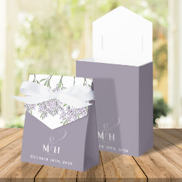 Bröllop Watercolor Flowers Botanical Lavender Presentaskar