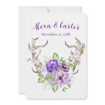 Bröllop Watercolor Hjort Antler Bouquet