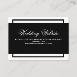 Bröllop webbplats för svartvit Elegant Tilläggskort