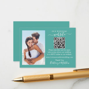 Bröllop webbplats minimalistisk enkel QR-fotoskaln Tilläggskort