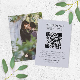 Bröllop webbplats | OSA av Elegant Chic QR-kodfoto Tilläggskort