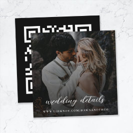Bröllop webbplats | QR-Elegant FotoOSA Tilläggskort