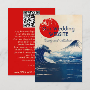 Bröllop webbplats + QR Japonesque Harmony med Fuji Tilläggskort