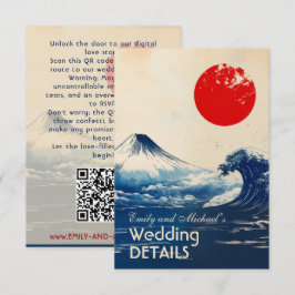 Bröllop webbplats + QR Japonesque Harmony med Fuji Tilläggskort