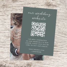 Bröllop webbplats | QR-kod - Minimalistisk fotoOSA Tilläggskort