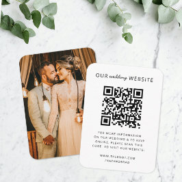 Bröllop webbplats | QR-kod - Minimalistisk fotoOSA Tilläggskort