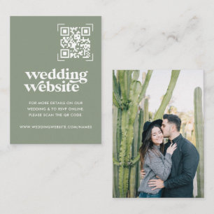 Bröllop webbplats QR-kodsökningsfoto Tilläggskort