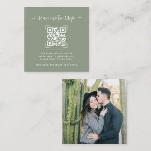 Bröllop webbplats QR-kodsökningsfoto Tilläggskort