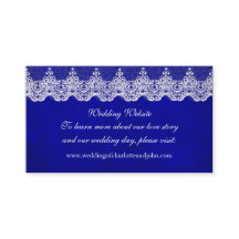 Bröllop webbplats Royal White Blue Cobalt Snöre