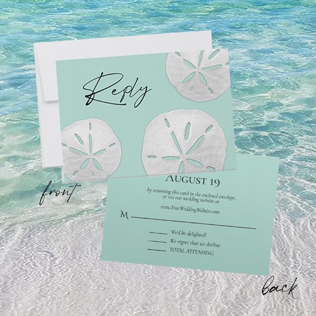 Bröllop-webbplats Sea Glass Sand Dollars Beach OSA Kort (Skapare uppladdad)