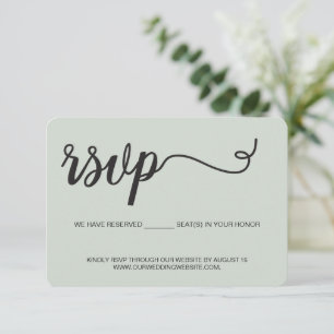 Bröllop webbplats Vi har grönten Reserverade plats OSA Kort